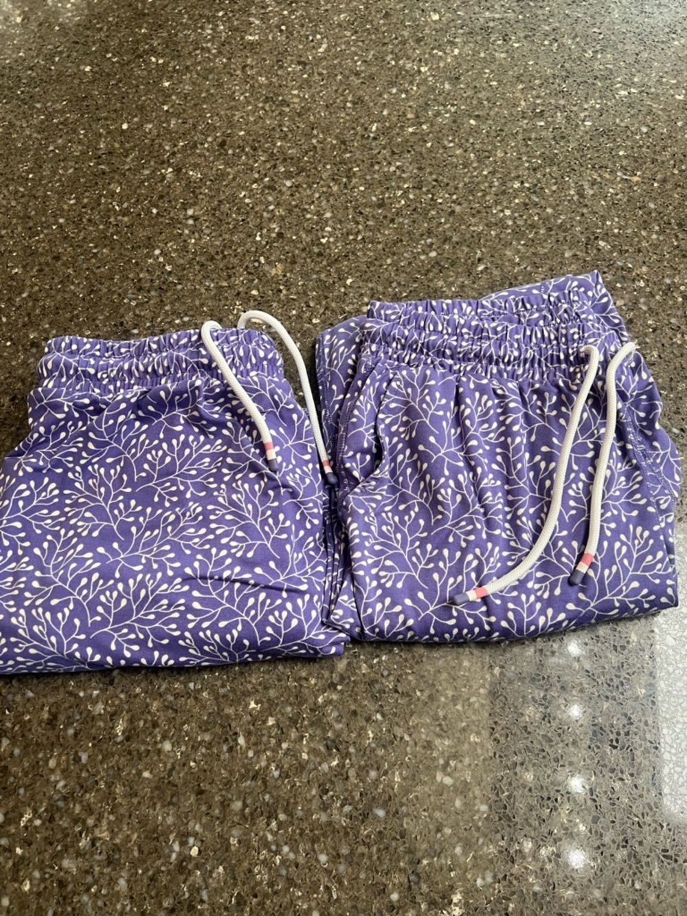 Eddie Bauer Purple and White Floral Sleep Joggers Size S 2 Pairs Pajama Bed Cozy